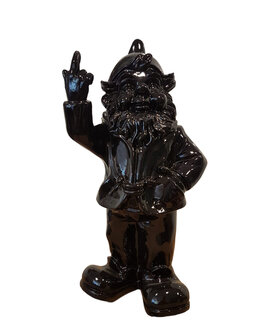 Middelvinger kabouter groot zwart - Stoobz