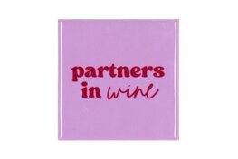 Tegeltje Partners in wine