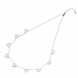 Ketting N56490-1 long hearts zilver - ​​​​​​​Day&amp;Eve