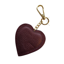 Sleutelhanger hartje donkerrood - Baggyshop