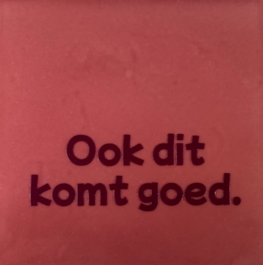 Tegeltje Ook dit komt goed roze/cherry - YETT