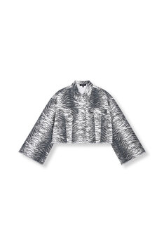 Spijkerjasje Tiger grijs met tijgerprint - RefinedDepartment