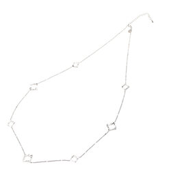 Ketting N61534-1 lang vierkantjes zilver - ​​​​​​​Day&amp;Eve