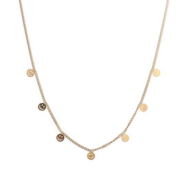 Ketting N61295-2 smileys goud - Day&amp;Eve