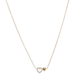 Ketting N61572-2 twee hartjes goud - Day&amp;Eve
