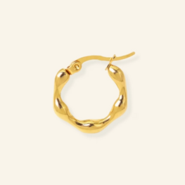 Oorbel per stuk Curved hoop goud - MableHappiness