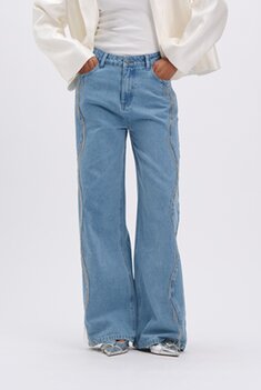 Broek Payton met franjes denim - Refined Department