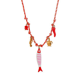 Ketting TN61442-2 rode vis tiny goud - Day&amp;Eve 