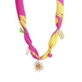Ketting stof N61458-2 zon geel roze goud - Day&amp;Eve