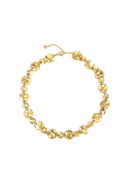 Ketting grote en kleine muntjes goud - Rose &amp; Camellia