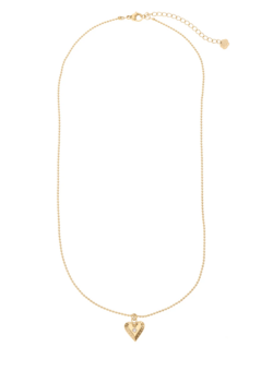 Ketting hartje met diamantje - Rose &amp; Camellia