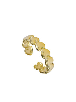 Ring hartjes goud - Rose &amp; Camellia