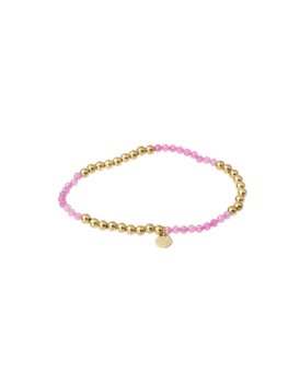 Armband kraaltjes lichtroze goud - Rose &amp; Camellia