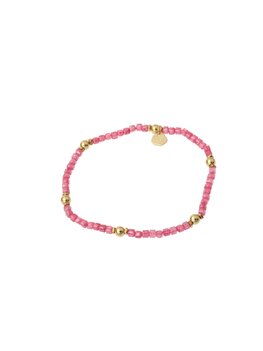 Armband kraaltjes roze goud - Rose &amp; Camellia