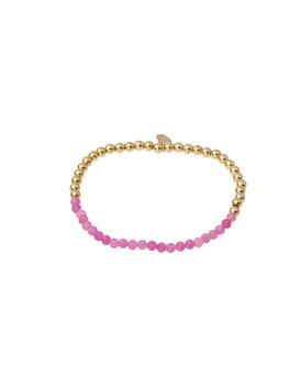 Armband kraaltjes half roze goud - Rose &amp; Camellia