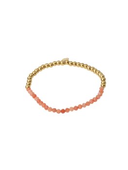 Armband kraaltjes half koraal goud - Rose &amp; Camellia