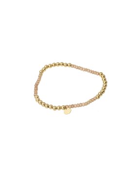 Armband kraaltjes champagne goud - Rose &amp; Camellia