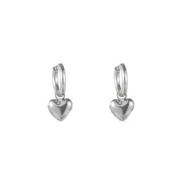 Oorbellen E1799-1 ringetjes met bol hartje zilver - Day&amp;Eve