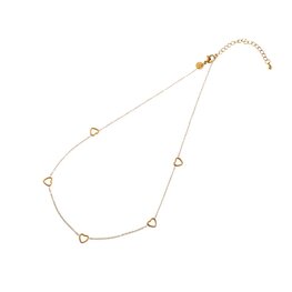 Ketting N4479-2 hartjes bewerkt goud - Day&amp;Eve