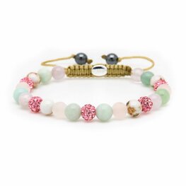 Armband Spiral Lunae pink crystal XS - Karma