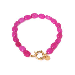Armband K.SA.381.1 red velvet goud - Label Kiki