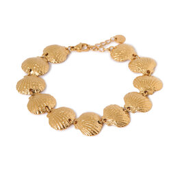 Armband K.EX.70.1 big shell goud - Label Kiki