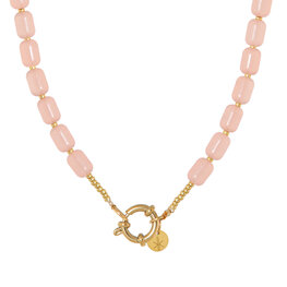 Ketting K.SK.268.1 peachy beads goud - Label Kiki