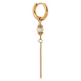 Oorbel per stuk K.SH.406.1 Cloudy hoop goud - Label Kiki