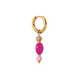 Oorbel per stuk K.SH.413.1 Ibiza pink goud - Label Kiki