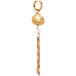 Oorbel per stuk K.SH.415.1 Long shell goud - Label Kiki