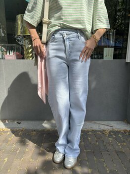 Cross waist jeans lichtblauw