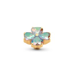 Steentje Heart Clover AB goud TMG1 twisted - Melano