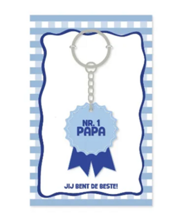 Sleutelhanger Nr. 1 papa, jij bent de beste!