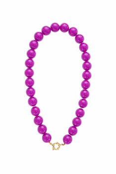 Kralen ketting 15mm paars