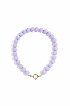 Kralen ketting 15mm lila