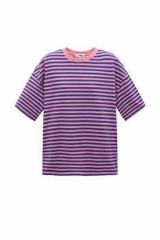 T-shirt gestreept blauw roze