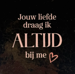 Tegeltje Jouw liefde draag ik altijd bij me goud/roze - YETT