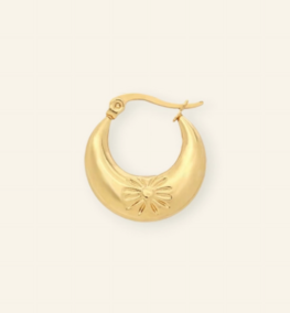 Oorbel per stuk MH149 Sunny Hoop goud - MableHappiness