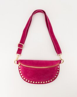 Tas Debby suede fuchsia - Teatro