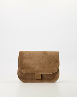 Tas Flora suede taupe - Teatro