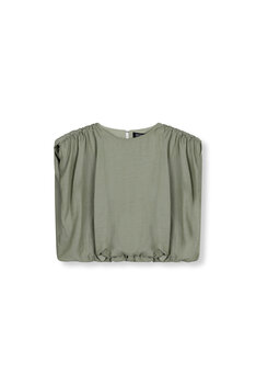 Blouse / top cropped Liv groen - RefinedDepartment