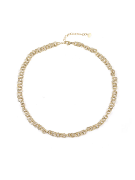 Ketting dubbele rondjes goud - Rose&amp;Camellia