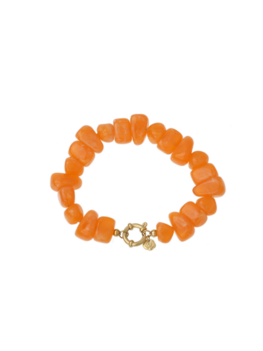 Armband kralen oranje - Rose&amp;Camellia