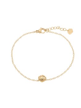 Armband schelpje goud - Rose&amp;Camellia