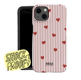 Telefoonhoesje Samsung Amour stripes red 2 lagen - Mim Amsterdam