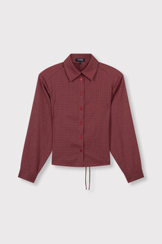 Blouse geruit Presley rood - RefinedDepartment