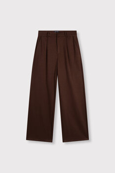 Broek wide leg pantalon Puck bruin - RefinedDepartment