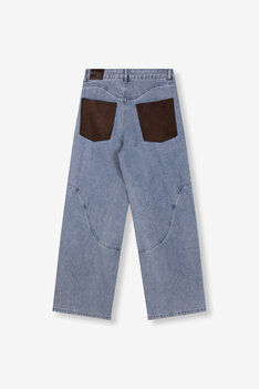 Wide leg jeans LUXI met suede zakken - Refined  Department