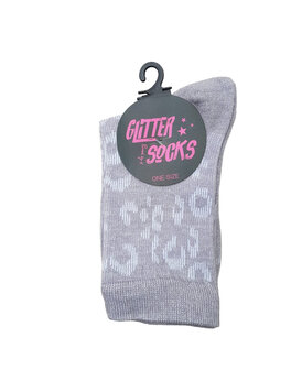 Sokken glitter leopard lilac - PinnedByK