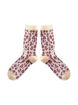 Sokken glitter leopard goud - PinnedByK